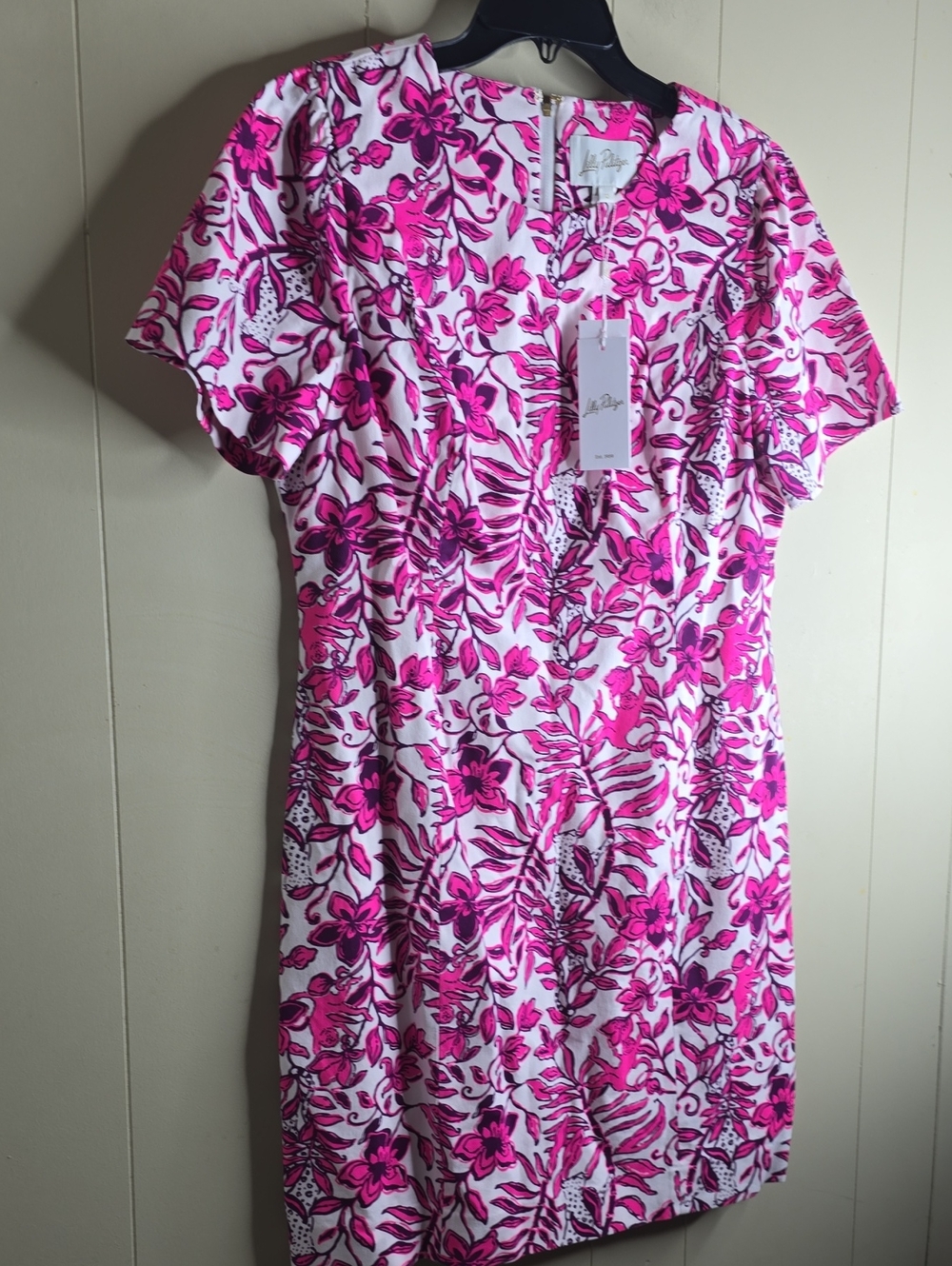 Lilly Pulitzer Mila Short Sleeve Stretch Shift Dress Size 12 - Picture 6 of 8